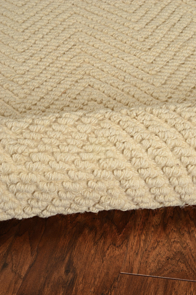 Porto 1220 Ivory Herringbone Rug, 27"x45", 27"x45"