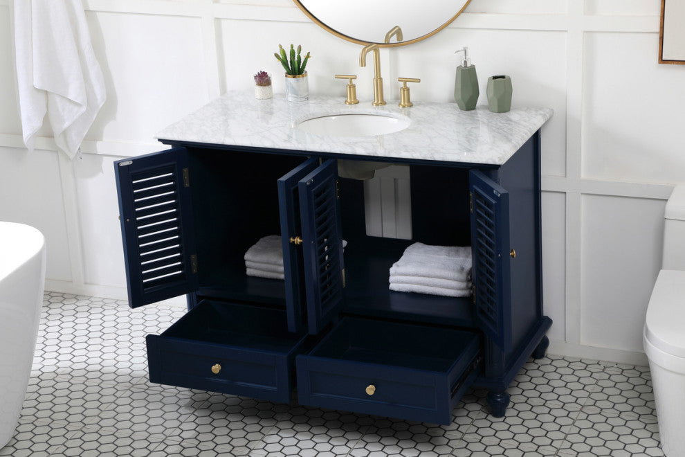 Home Living 48" Single Bathroom Vanity, Blue