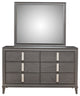 Lorraine 6 Drawer Dresser, Dark Grey