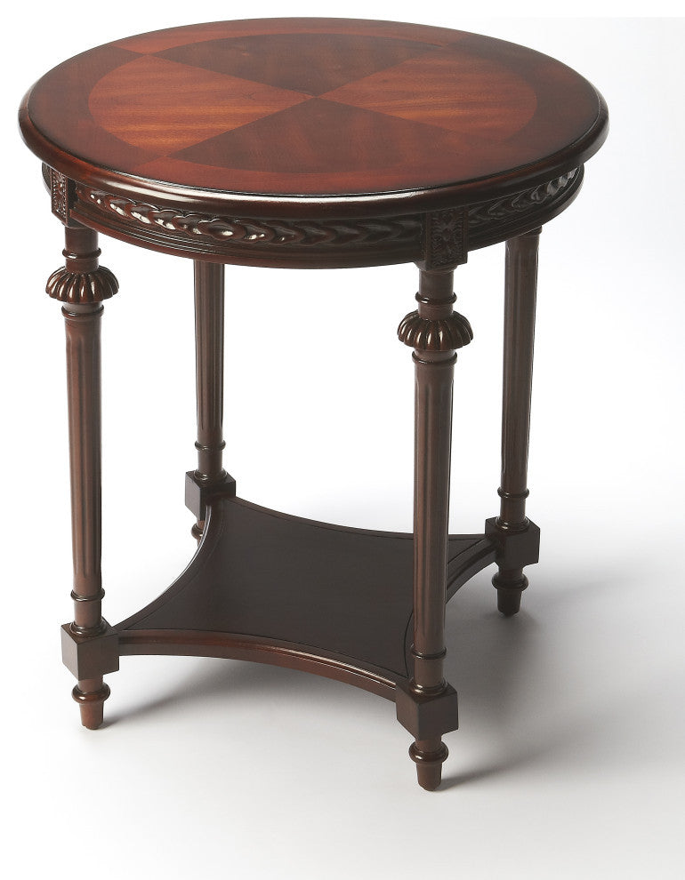 Butler Hellinger Round End Table, Cherry - 6162024