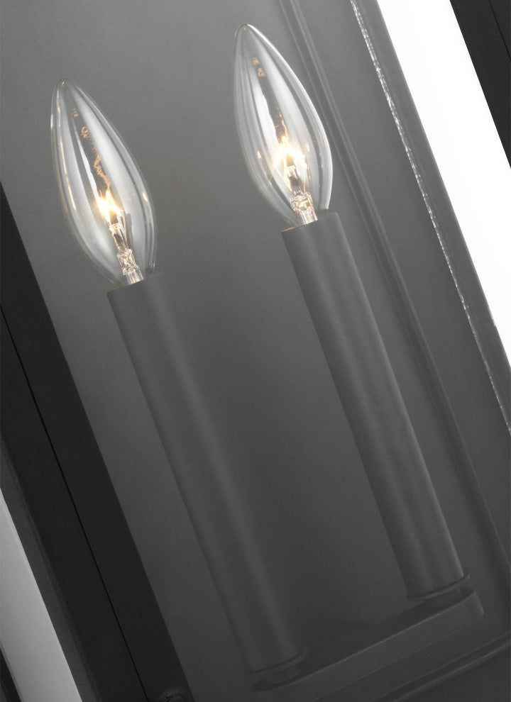 Hingham Large Outdoor Wall Lantern, Textured Black