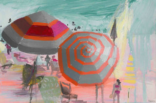 "Beachy Scene" Painting Print on Wrapped Canvas, 36"x24"