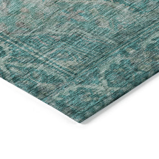 Machine Washable Indoor/Outdoor Chantille ACN1761 Teal 5' x 7'6" Rug