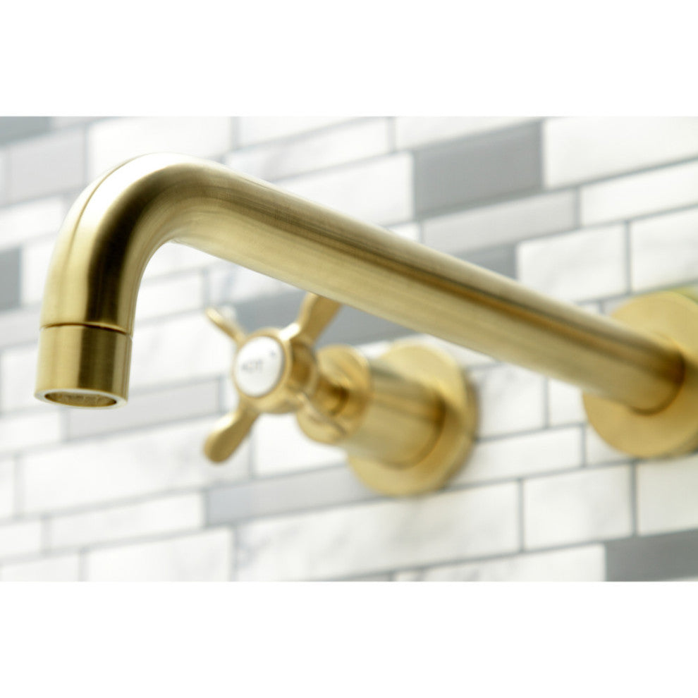 KS8057BEX Wall Mount Tub Faucet, Brushed Brass