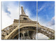 "View of Paris Eiffel Tower from Ground" Metal Wall Art, 3 Panels, 36"x28"