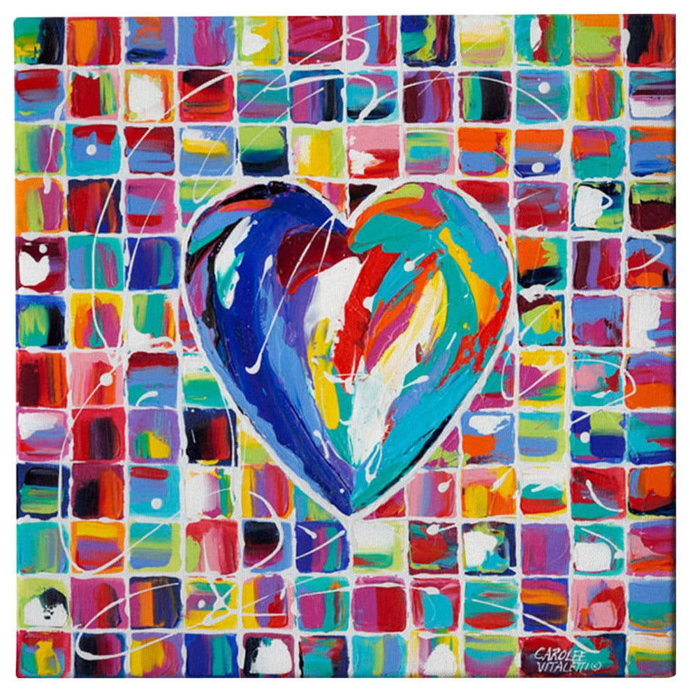 Hearts of a Different Color I' by Carolee Vitaletti Giclee Canvas Art, 37"x37"