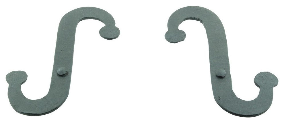 Shutter Dog Pair Black Decorative S Shaped Wrought Iron Renovators Supply