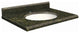 Granite 43"x22" Vanity Top, Single Faucet Hole, Uba Verde, White Bowl