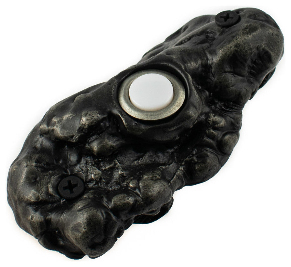 Burl Doorbell, Luxury Decorative Hardware, Black Iron