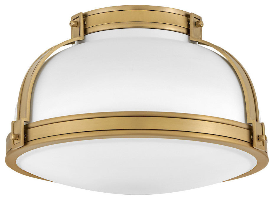 Hinkley Barton Medium Flush Mount, Matte White