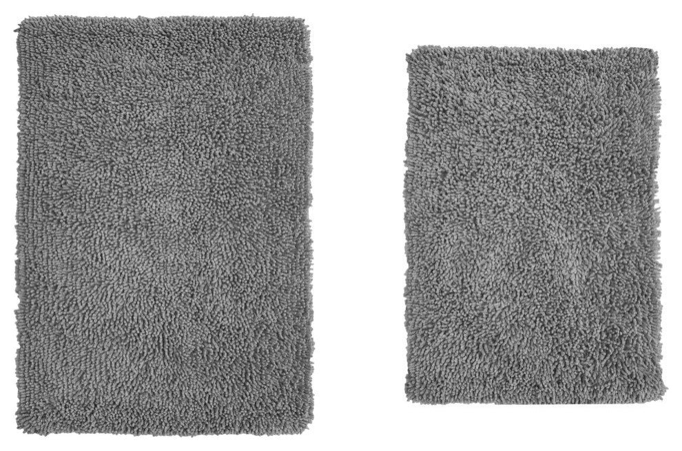 Fantasia Bath Rug Bath Rug Set, Machine Wash, 2 Piece Set, Gray