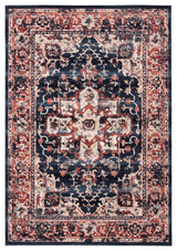 Safavieh Charleston CHL411L Rug, Navy/Red, 5'3" X 7'6"