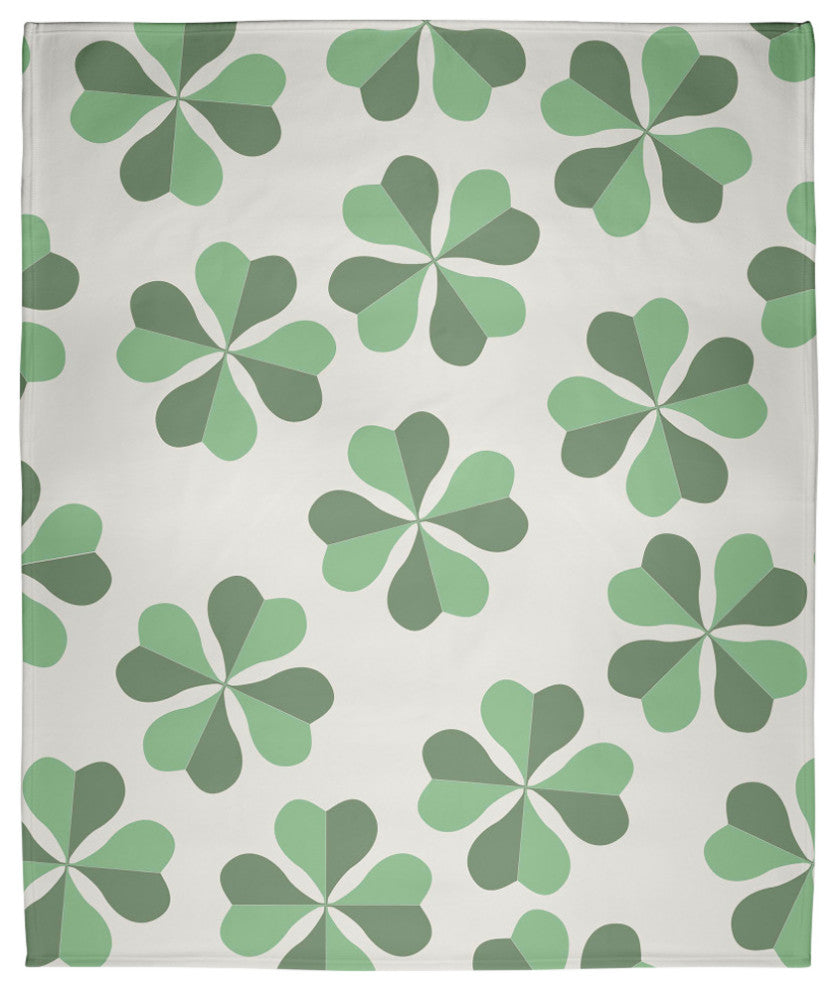 60 x 80 in Lucky Patch St. Patrick's Day Throw Blanket, Laurel Tree Green