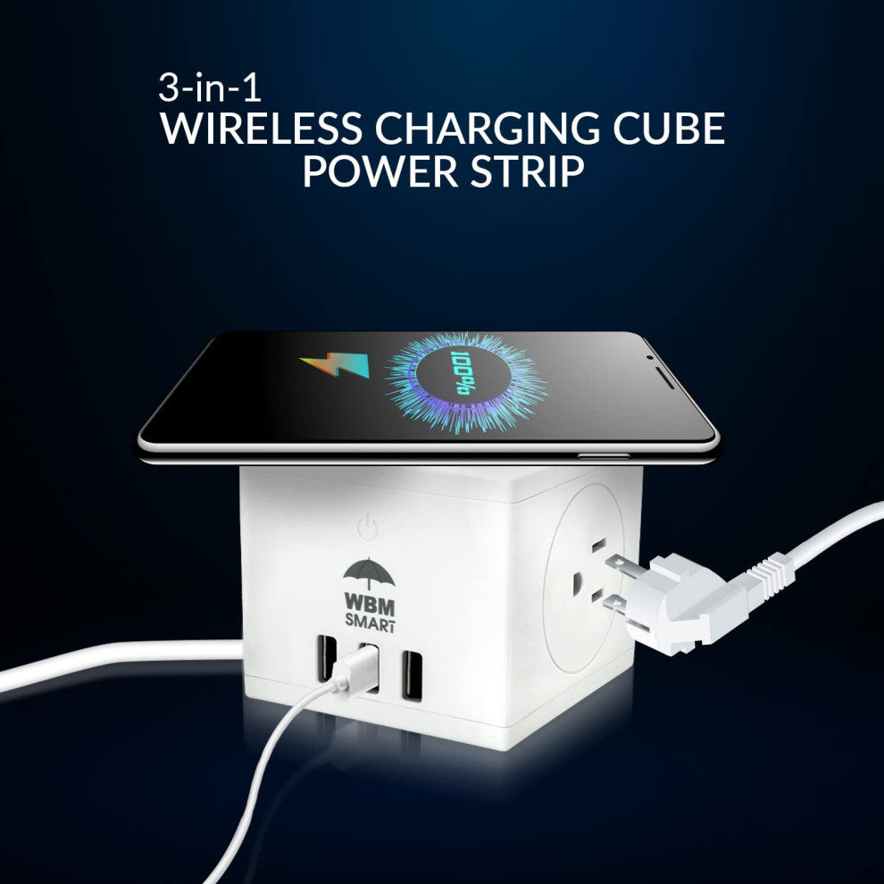 WBM Smart 3, 1 Wireless Charging Cube Power Strip