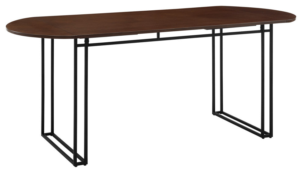 Weber 72" Oval Drop Leaf Dining Table - Walnut