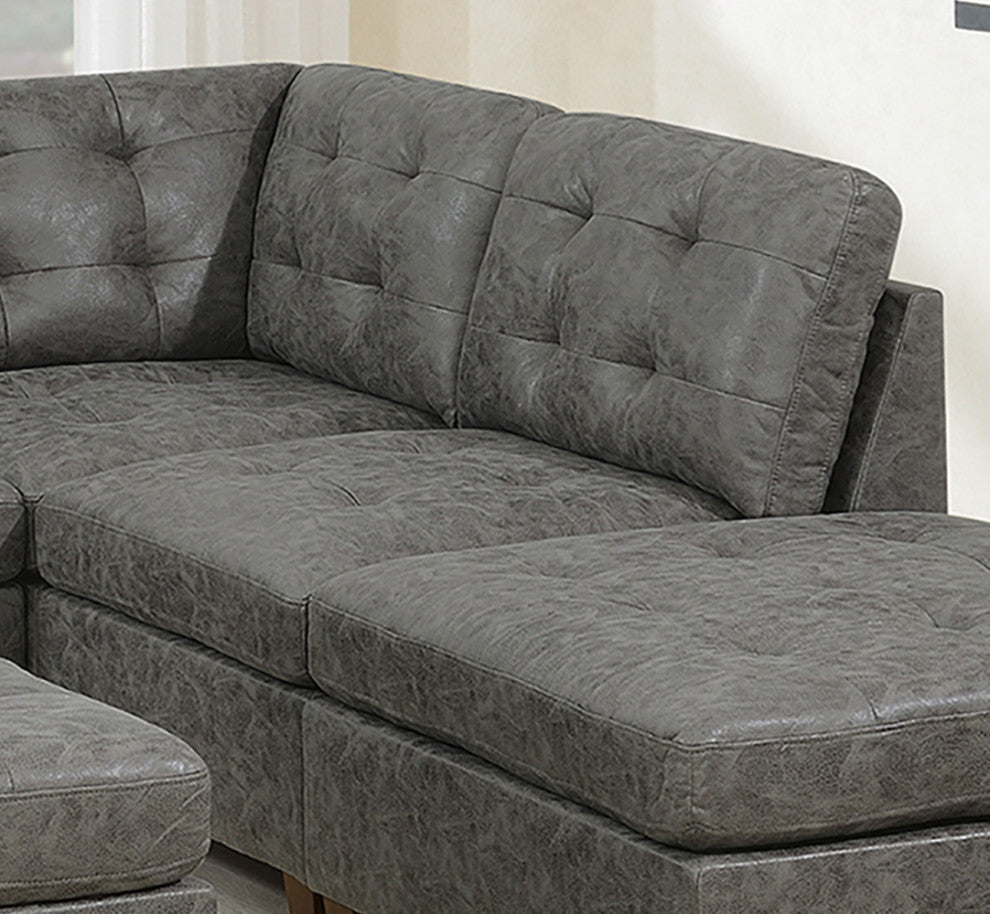 Living Room Armless Chair, Antique Gray