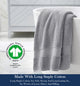 Delara 1-Piece 100% Organic Cotton Plush Bath Sheet, 36"x70", Light Grey