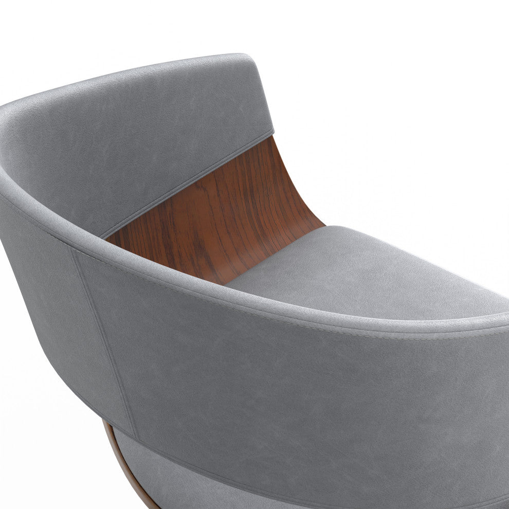 Lowell Adjustable Swivel Bar Stool, Stone Grey