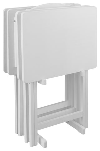 5pcs Tray Table Set White