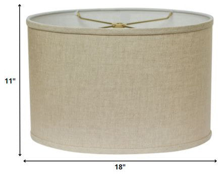 18" Dark Wheat Throwback Oval Linen Lampshade