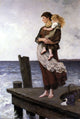 August Nikolaus Hagborg Waiting, 18"x27" Wall Decal Print