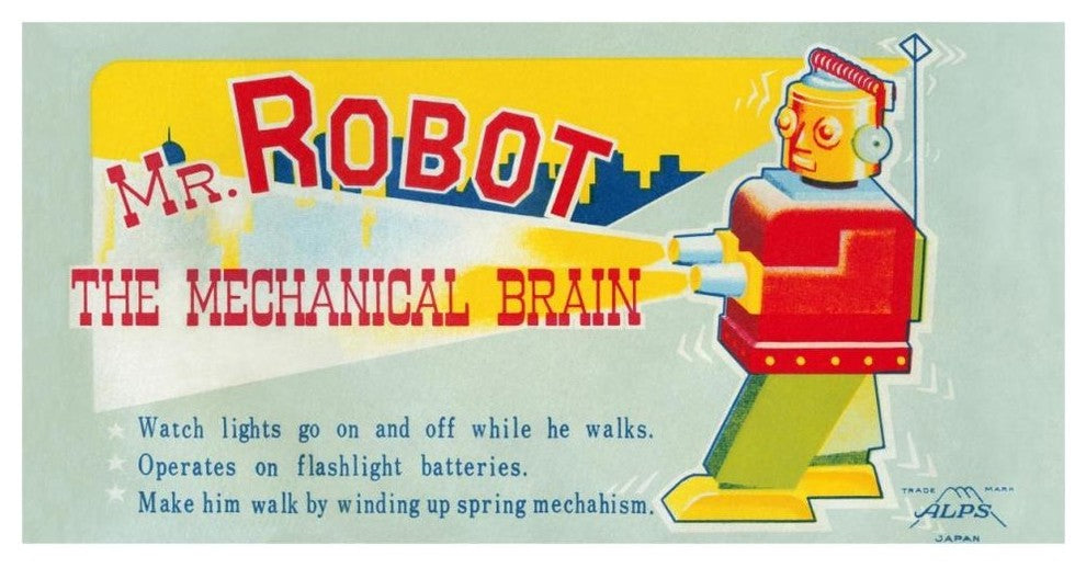 "Mr. Robot: The Mechanical Brain" Digital Paper Print by Retrobot, 46"x24"