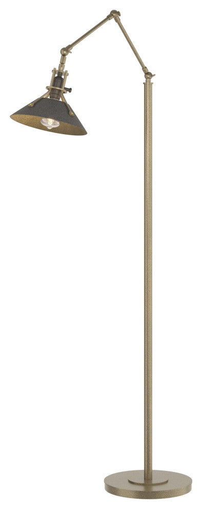 Henry Floor Lamp, Soft Gold, Natural Iron Accents