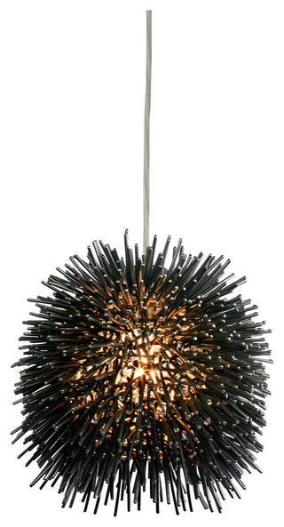 Varaluz 169M01SBL Urchin 6" Uber Mini Pendant - Black