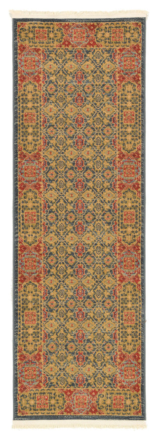 Unique Loom Navy Blue Jefferson Palace 2' 0 x 6' 0 Runner Rug