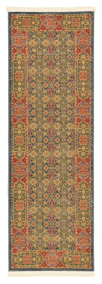 Unique Loom Navy Blue Jefferson Palace 2' 0 x 6' 0 Runner Rug