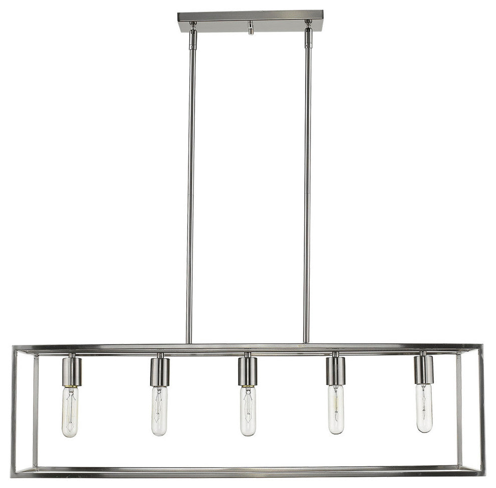Cobar 5-Light Satin Nickel Island Pendant