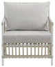 Caroline Exterior Lounge Chair, Dove White, Sunbrella Sailcloth Seagull Seat and Back Cushions