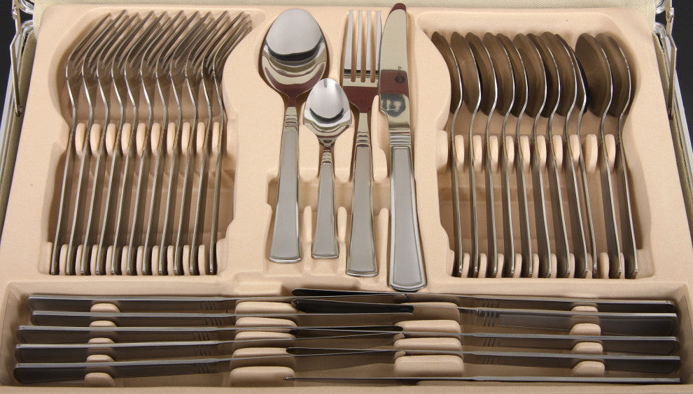 AVA Stainless Steel Flatware set in a case, 72 pcs