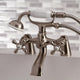 Kingston Brass Clawfoot Tub Faucet With Hand Shower, Brushed Nickel
