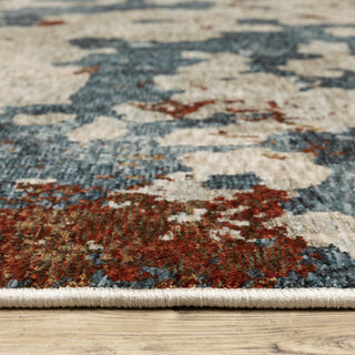 Harlan Modern Cosmic Splash Polyester Area Rug 6'7" x 9'6"