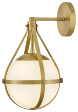 Lark Colby Small Single Light Sconce, Lacquered Brass