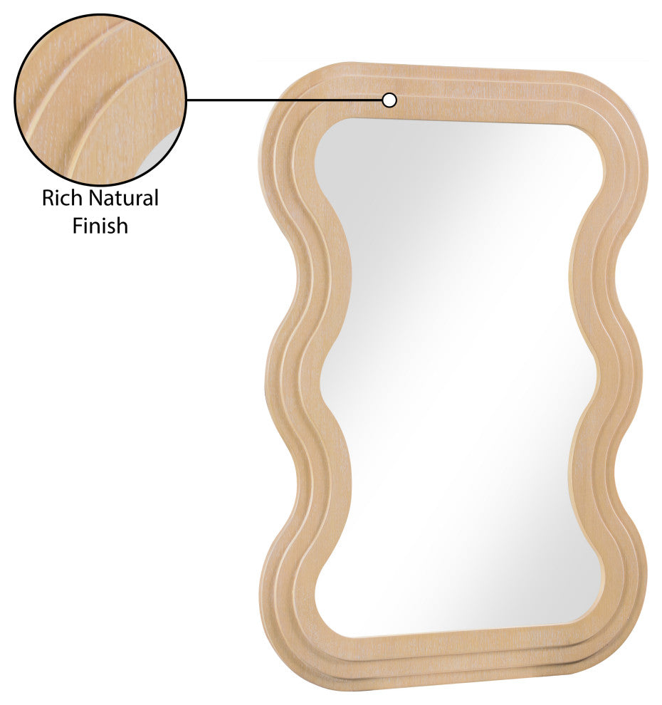 Bellagio Oak Veneer Mirror, Natural
