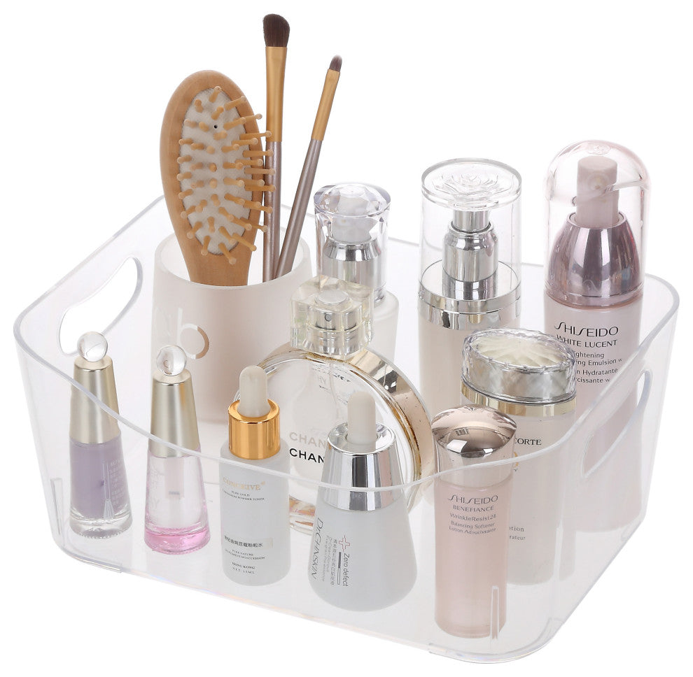 Open Bin Storage Basket Under Cabinet Caddy, Clear