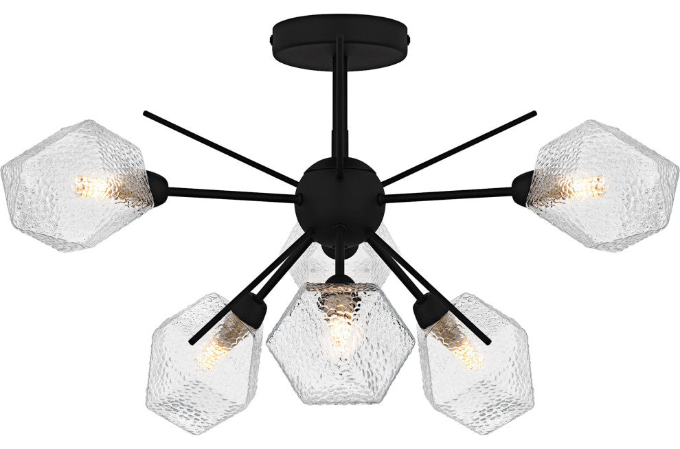 Quoizel PCSVD1724 Salvador 6 Light 24"W Semi-Flush Ceiling - Earth Black