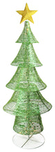61" Pre-Lit Green Glittered Christmas Tree Decoration