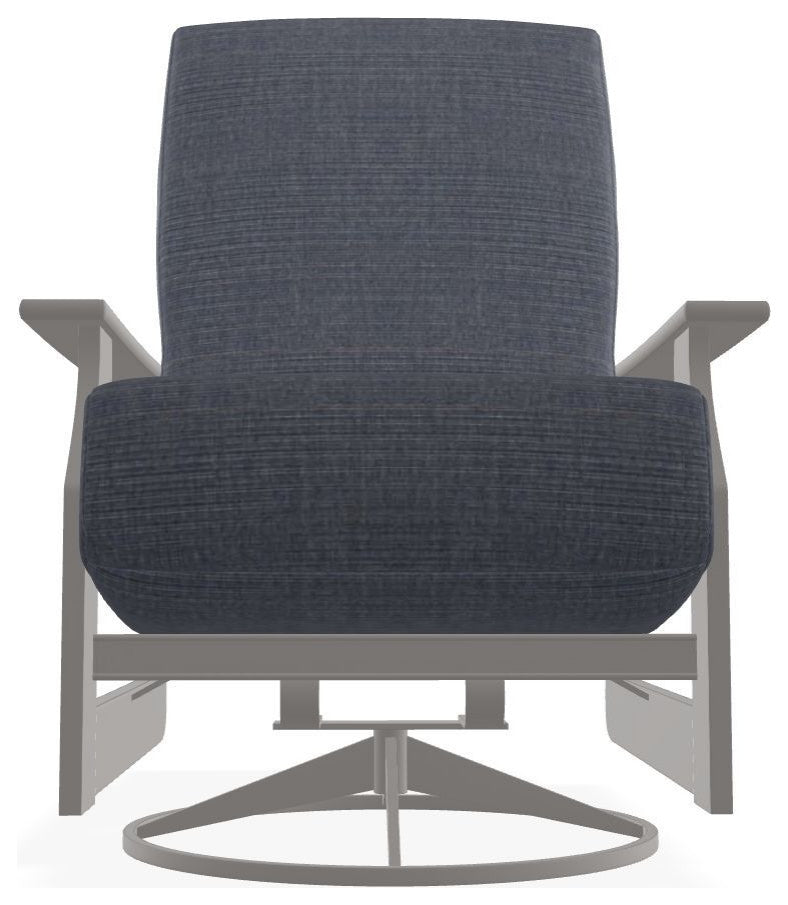 St. Catherine Deep Seat Outdoor Swivel Rocker, Proven Denim/Warm Gray