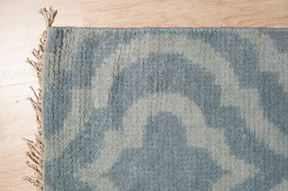Aqua Contemporary Trellis Moroccan Area Rug