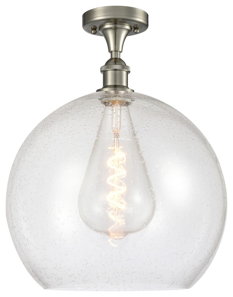 Innovations 516-1C-SN-G124-14-LED 1 Light Semi-Flush Mount, Brushed Satin Nickel