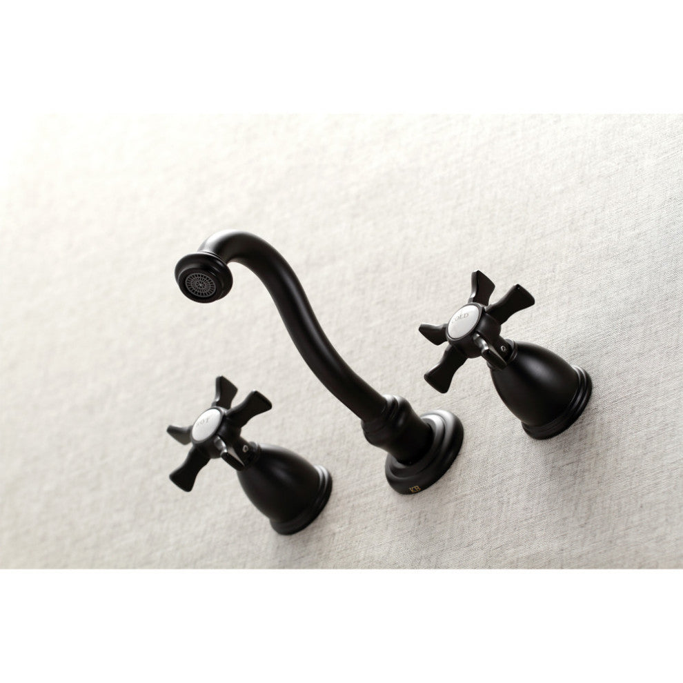 KS3020NX Two-Handle Wall Mount Tub Faucet, Matte Black