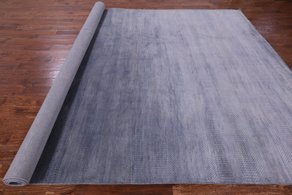 Savannah Grass Handmade Wool and Silk Rug 9' 2" X 12' 2" Q11445