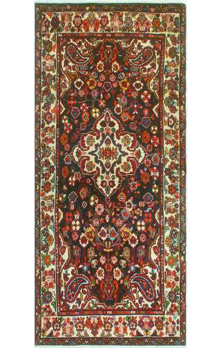 Fine Vintage Distressed Annika Charcoal/Ivory Runner, 4'2 x 9'10