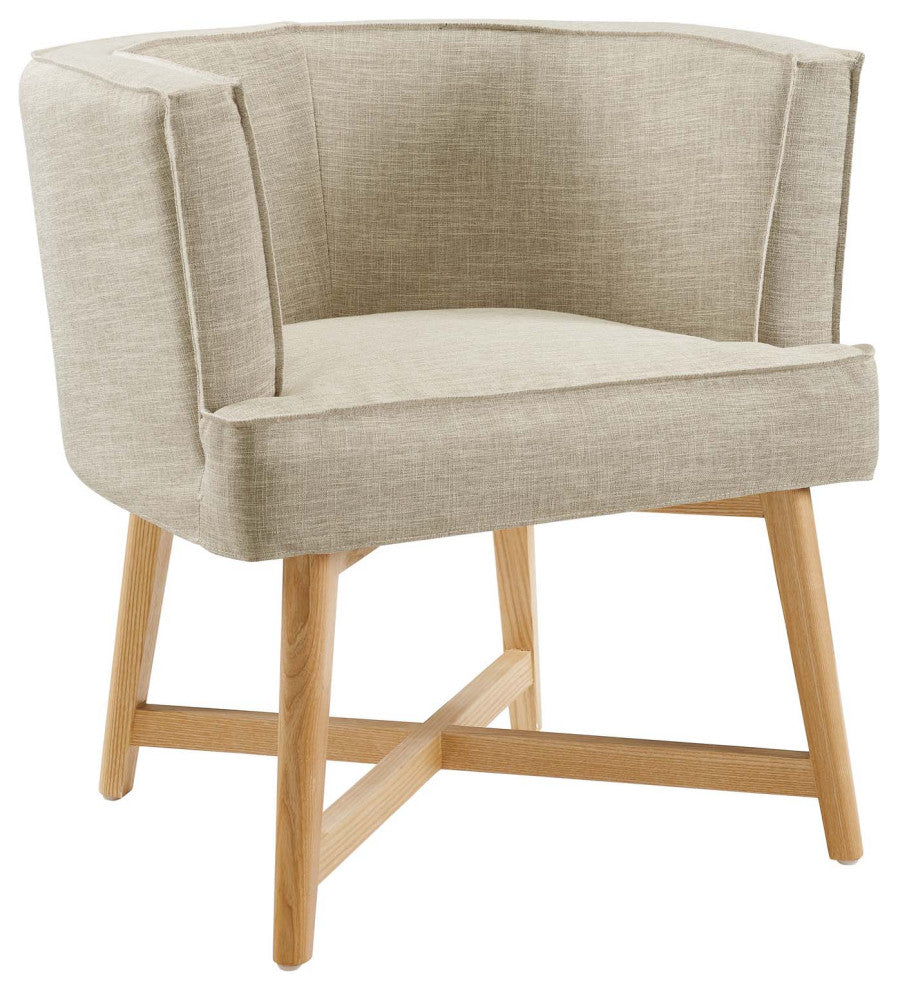 Anders Upholstered Fabric Accent Chair Beige