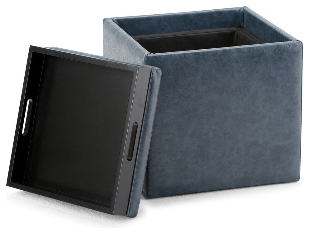 Rockwood Cube Storage Ottoman with Tray