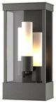 Portico Outdoor Sconce, Coastal Natural Iron Finish, Opal Glass