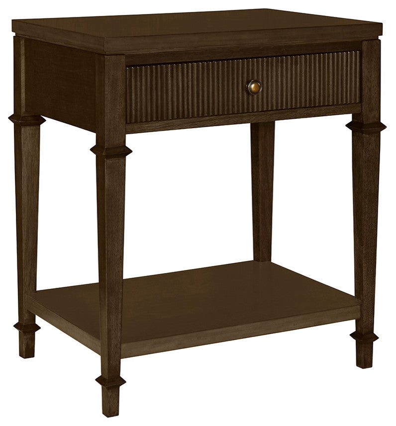 Martha Stewart Kenna Bed, Console Table, Nightstand, Dark Coffee, Nightstand